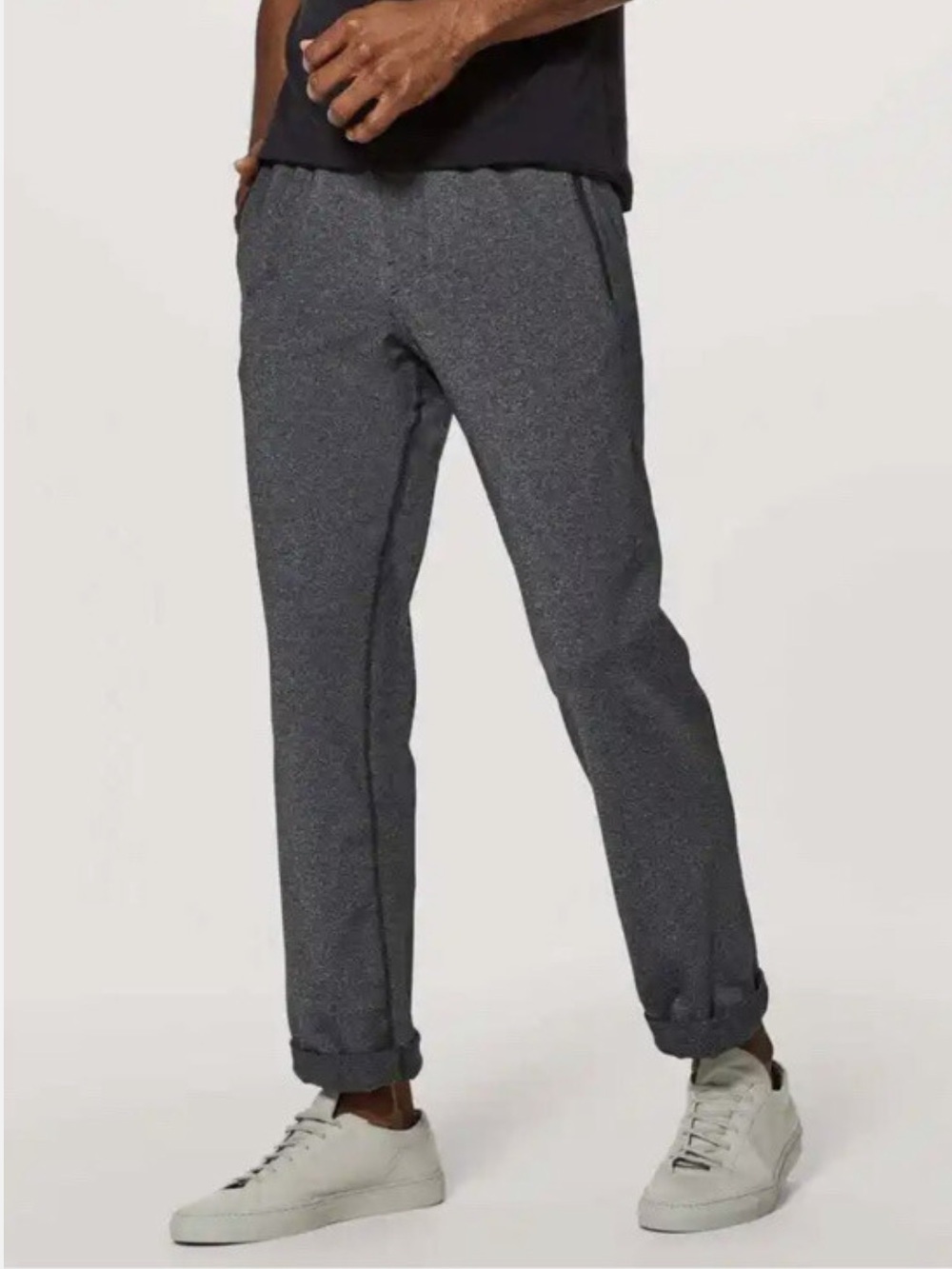 LULULEMON Discipline Pant Heathered Black Size L Gray Luon